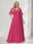 A-Line/Princess V-Neck Half Sleeves Chiffon Plus Size Bridesmaid Dresses with Pockets
