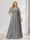A-Line/Princess V-Neck Half Sleeves Chiffon Plus Size Bridesmaid Dresses with Pockets