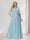 A-Line/Princess V-Neck Half Sleeves Chiffon Plus Size Bridesmaid Dresses with Pockets