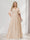 A-Line/Princess V-Neck Half Sleeves Chiffon Plus Size Bridesmaid Dresses with Pockets