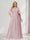 A-Line/Princess V-Neck Half Sleeves Chiffon Plus Size Bridesmaid Dresses with Pockets