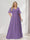A-Line/Princess V-Neck Half Sleeves Chiffon Plus Size Bridesmaid Dresses with Pockets