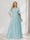 A-Line/Princess V-Neck Half Sleeves Chiffon Plus Size Bridesmaid Dresses with Pockets
