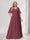 A-Line/Princess V-Neck Half Sleeves Chiffon Plus Size Bridesmaid Dresses with Pockets