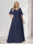 A-Line/Princess V-Neck Half Sleeves Chiffon Plus Size Bridesmaid Dresses with Pockets