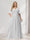 A-Line/Princess V-Neck Half Sleeves Chiffon Plus Size Bridesmaid Dresses with Pockets