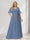 A-Line/Princess V-Neck Half Sleeves Chiffon Plus Size Bridesmaid Dresses with Pockets