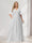 A-Line/Princess V-Neck Half Sleeves Chiffon Plus Size Bridesmaid Dresses with Pockets
