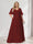 A-Line/Princess V-Neck Half Sleeves Chiffon Plus Size Bridesmaid Dresses with Pockets