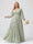 A-Line/Princess V-Neck Long Sleeves Chiffon Ruffles Plus Size Bridesmaid Dresses with Pockets