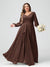 A-Line/Princess V-Neck Long Sleeves Chiffon Ruffles Plus Size Bridesmaid Dresses with Pockets