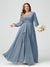 A-Line/Princess V-Neck Long Sleeves Chiffon Ruffles Plus Size Bridesmaid Dresses with Pockets