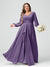 A-Line/Princess V-Neck Long Sleeves Chiffon Ruffles Plus Size Bridesmaid Dresses with Pockets
