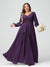 A-Line/Princess V-Neck Long Sleeves Chiffon Ruffles Plus Size Bridesmaid Dresses with Pockets