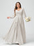 A-Line/Princess V-Neck Long Sleeves Chiffon Ruffles Plus Size Bridesmaid Dresses with Pockets