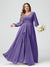 A-Line/Princess V-Neck Long Sleeves Chiffon Ruffles Plus Size Bridesmaid Dresses with Pockets