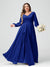 A-Line/Princess V-Neck Long Sleeves Chiffon Ruffles Plus Size Bridesmaid Dresses with Pockets