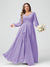 A-Line/Princess V-Neck Long Sleeves Chiffon Ruffles Plus Size Bridesmaid Dresses with Pockets