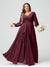 A-Line/Princess V-Neck Long Sleeves Chiffon Ruffles Plus Size Bridesmaid Dresses with Pockets