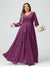 A-Line/Princess V-Neck Long Sleeves Chiffon Ruffles Plus Size Bridesmaid Dresses with Pockets