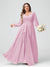 A-Line/Princess V-Neck Long Sleeves Chiffon Ruffles Plus Size Bridesmaid Dresses with Pockets