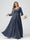 A-Line/Princess V-Neck Long Sleeves Chiffon Ruffles Plus Size Bridesmaid Dresses with Pockets