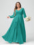 A-Line/Princess V-Neck Long Sleeves Chiffon Ruffles Plus Size Bridesmaid Dresses with Pockets