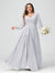 A-Line/Princess V-Neck Long Sleeves Chiffon Ruffles Plus Size Bridesmaid Dresses with Pockets