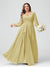 A-Line/Princess V-Neck Long Sleeves Chiffon Ruffles Plus Size Bridesmaid Dresses with Pockets