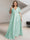 A-Line/Princess V-Neck Short Sleeves Silk Satin Plus Size Bridesmaid Dresses with Pockets