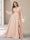 A-Line/Princess V-Neck Long Sleeves Chiffon Long Plus Size Bridesmaid Dresses With Split Side