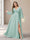 A-Line/Princess V-Neck Long Sleeves Chiffon Long Plus Size Bridesmaid Dresses With Split Side