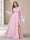 A-Line/Princess V-Neck Long Sleeves Chiffon Long Plus Size Bridesmaid Dresses With Split Side