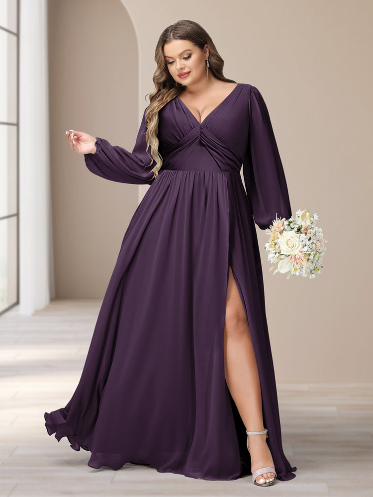 Plus size plum bridesmaid dresses online