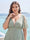 A-Line/Princess V-Neck Half Sleeves Chiffon Plus Size Bridesmaid Dresses with Pockets