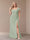 Sheath/Column Short Sleeves Chiffon Plus Size Bridesmaid Dresses with Split Side