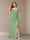 Sheath/Column Short Sleeves Chiffon Plus Size Bridesmaid Dresses with Split Side