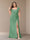 Sheath/Column Short Sleeves Chiffon Plus Size Bridesmaid Dresses with Split Side