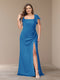Sheath/Column Short Sleeves Chiffon Plus Size Bridesmaid Dresses with Split Side