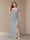 Sheath/Column Short Sleeves Chiffon Plus Size Bridesmaid Dresses with Split Side