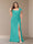 Sheath/Column Short Sleeves Chiffon Plus Size Bridesmaid Dresses with Split Side