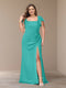 Sheath/Column Short Sleeves Chiffon Plus Size Bridesmaid Dresses with Split Side