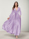A-Line/Princess V-Neck Long Sleeves Bridesmaid Dresses with Pockets
