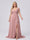 A-Line/Princess V-Neck Split Side Floor-Length Chiffon Plus Size Bridesmaid Dresses With Ruffles