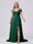 A-Line/Princess V-Neck Split Side Floor-Length Chiffon Plus Size Bridesmaid Dresses With Ruffles