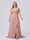 A-Line/Princess V-Neck Split Side Floor-Length Chiffon Plus Size Bridesmaid Dresses With Ruffles