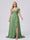 A-Line/Princess V-Neck Split Side Floor-Length Chiffon Plus Size Bridesmaid Dresses With Ruffles