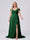 A-Line/Princess V-Neck Split Side Floor-Length Chiffon Plus Size Bridesmaid Dresses With Ruffles