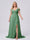 A-Line/Princess V-Neck Split Side Floor-Length Chiffon Plus Size Bridesmaid Dresses With Ruffles