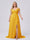 A-Line/Princess V-Neck Split Side Floor-Length Chiffon Plus Size Bridesmaid Dresses With Ruffles